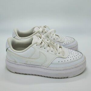 Nike Court Vision Alta Women's Size 10 White Low Top Lace Up Casual Sneakers